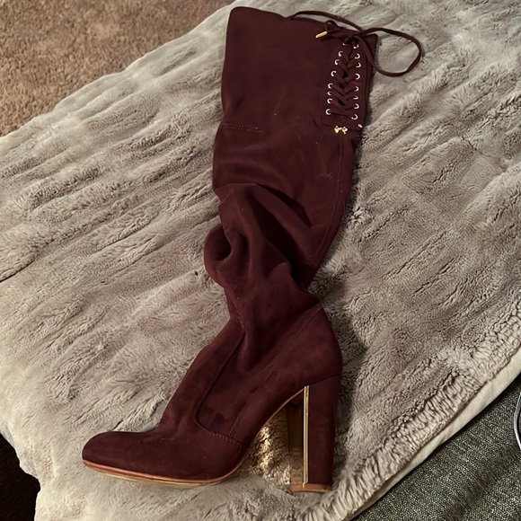 Betsey Johnson Shoes - Plum Betseyville suede boots